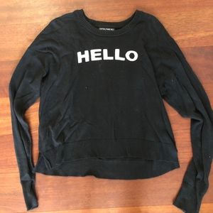 Hello goodbye sweater navy blue